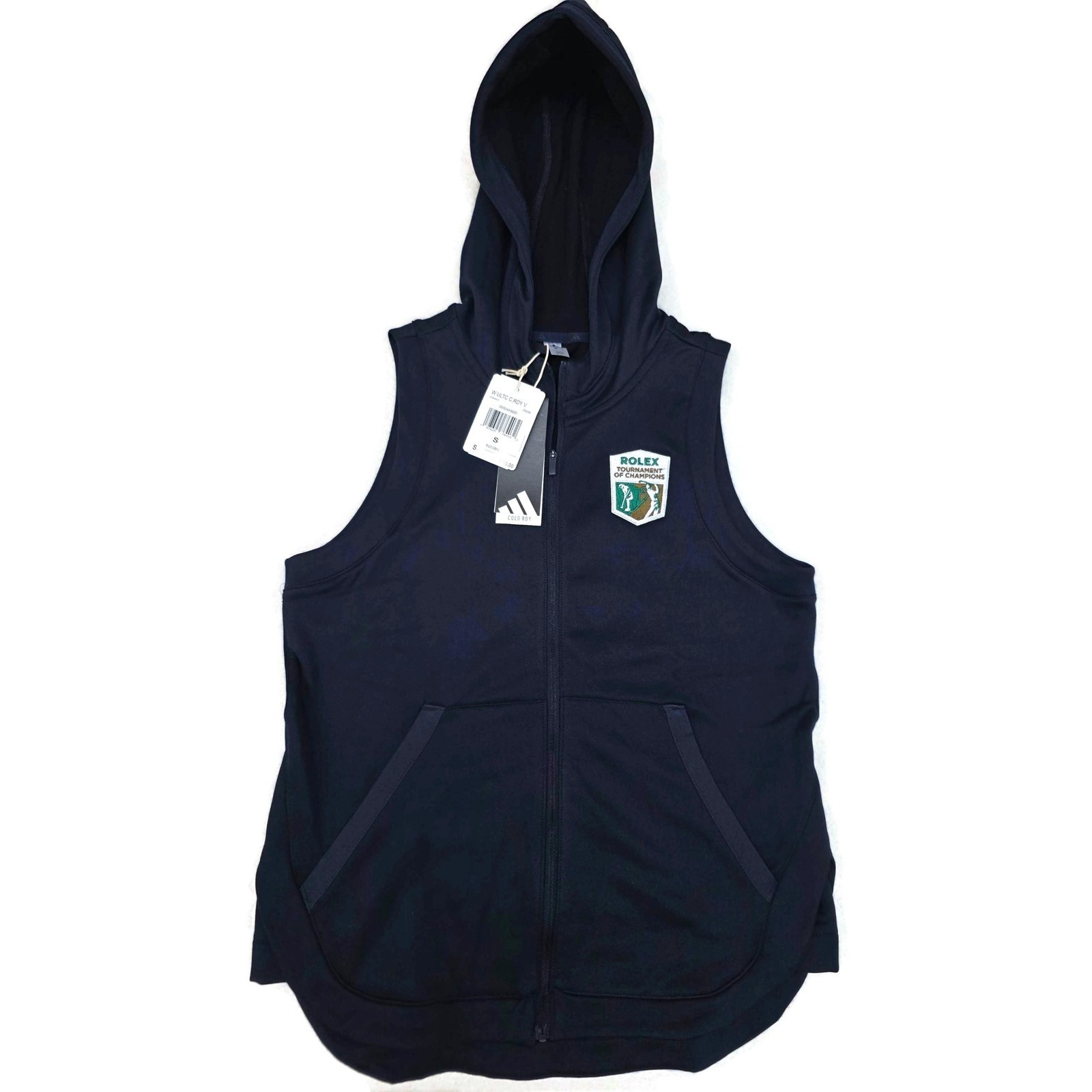 Adidas Jacket Womens Small Blue ColdRdy Hooded Full Zip Rolex Golf Jx9296